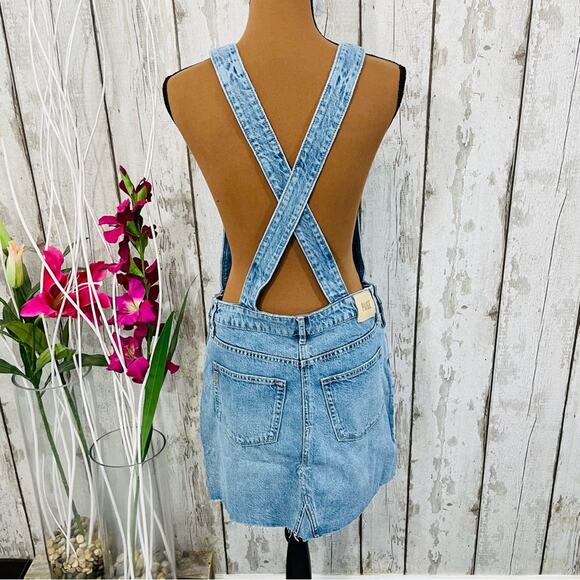 Paige - NWT Overall Denim Mini Dress - Picture 9 of 13